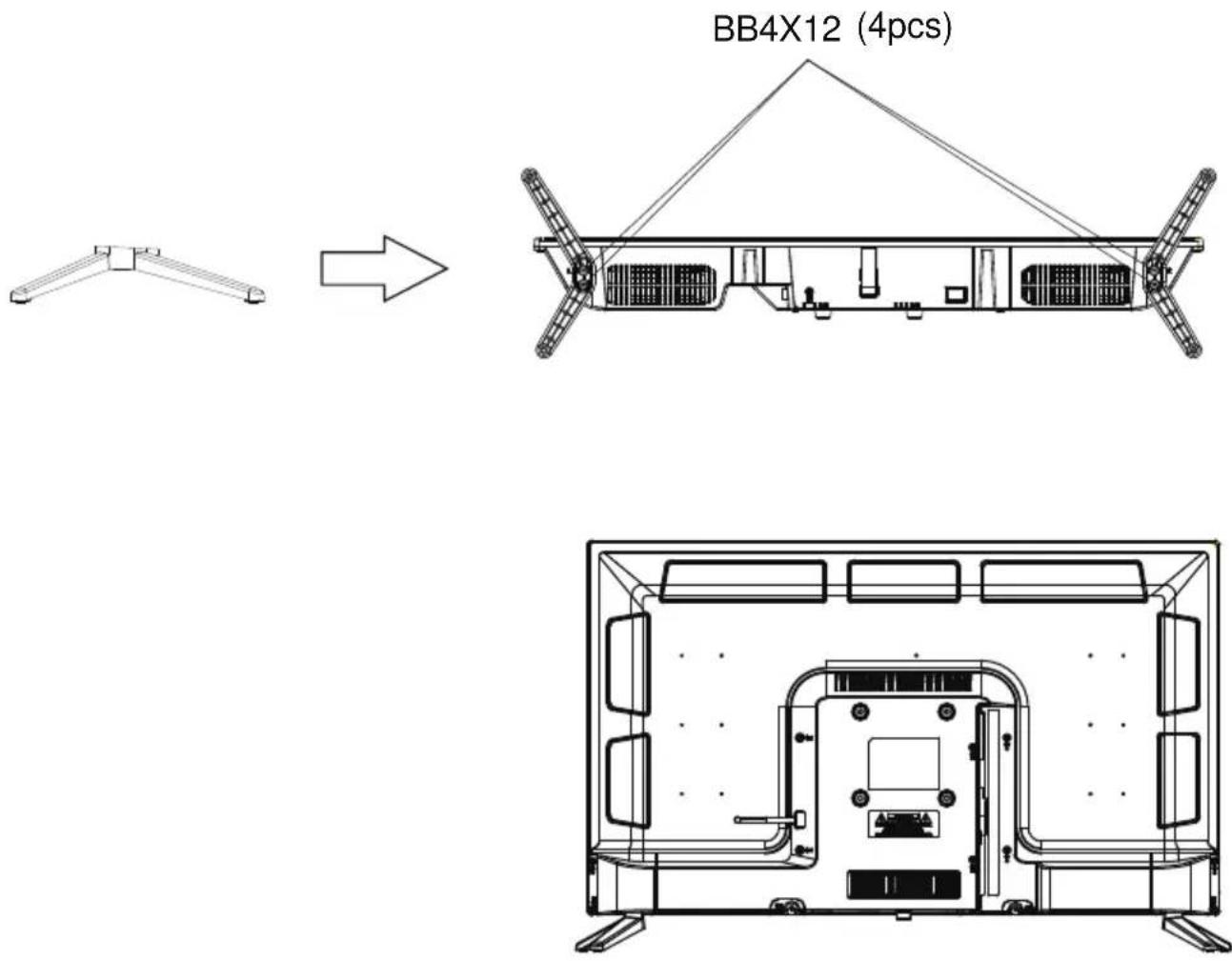 VOX 43DSA316B - Assemble the stand - 1