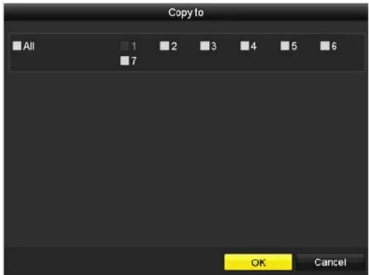 Copy to All 1 2 3 4 5 6 7 OK Cancel