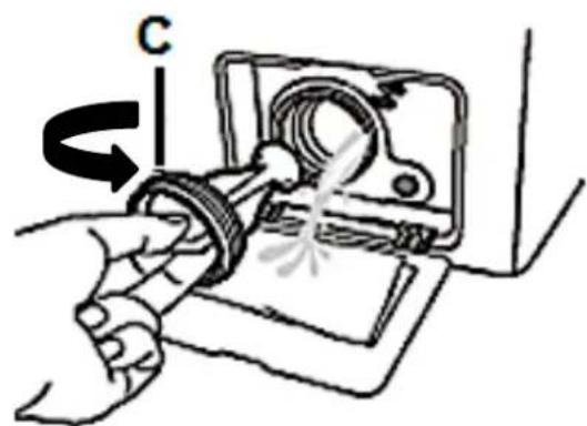 PKM WA6-ES1015D - Reinigung / Entfernung des Ablaufpumpensiebs (Filter) - 2