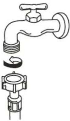 PKM WA6-ES1015D - Connection of the water inlet hose - 2