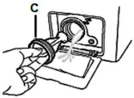 PKM WA6-ES1015D - Cleaning / Removing of the drain pump filter - 2