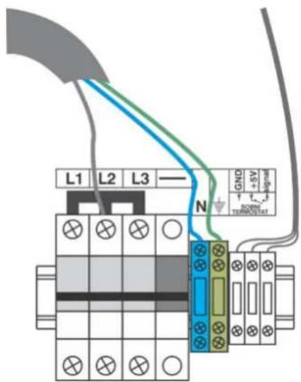 L1 L2 L3 GND +5V signal RONE THERMOSTAT N