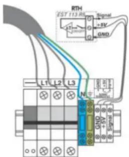 RTH EST 113 RH Signal +5V GND L1 L2 L3 N GND +5V GND +5V Signal