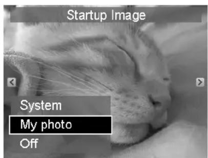 Startup Image System My photo Off