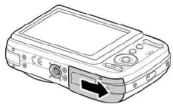 SANYO VPC-S1414 - Inserting the Battery - 1