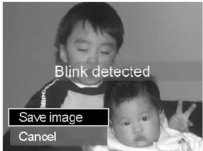 Blink detected Save image Cancel