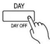 FUJITSU AUG54FUAS - To set the DAY OFF (for a holiday) - 2
