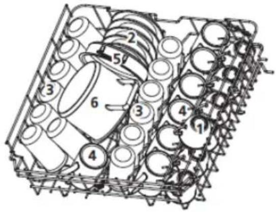 Technical diagram of a mechanical assembly with numbered components, likely a valve or housing component.