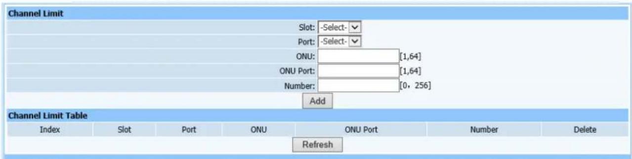 Netis EP8204 - Channel Limit and User Channel - 1