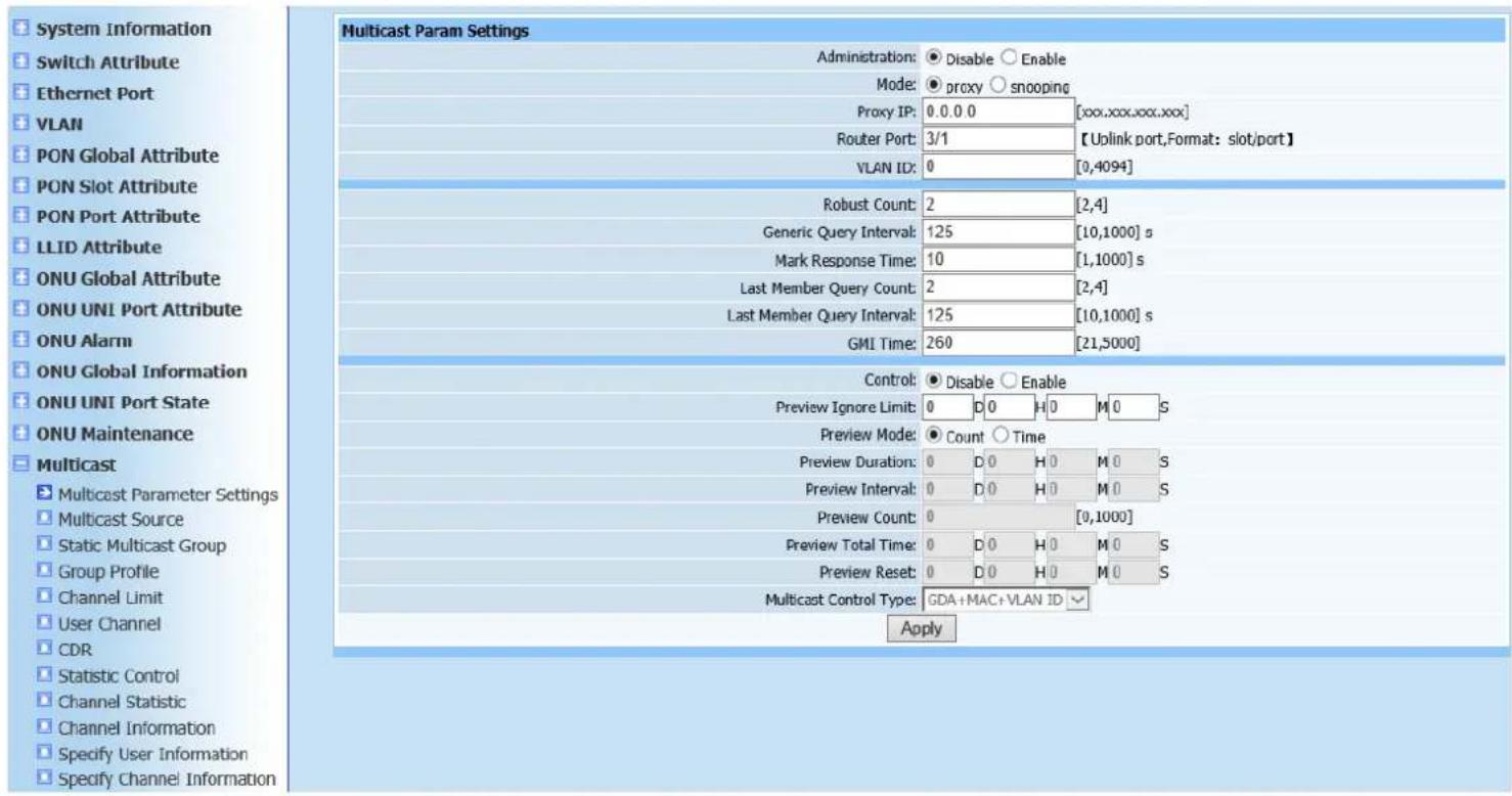 Netis EP8204 - Multicast Parameter Settings - 1