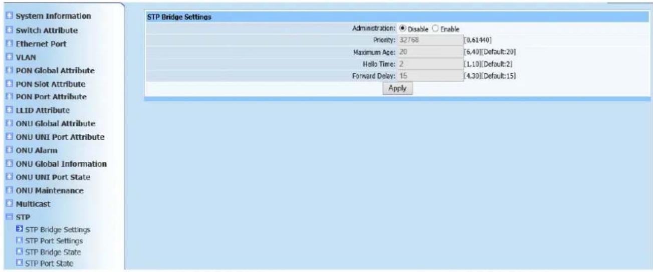 Netis EP8204 - STP Bridge Settings - 1