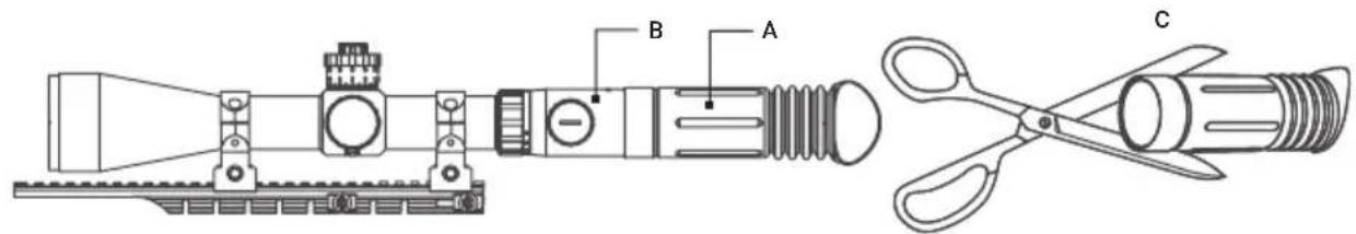 AGM Comanche-40 - INSTALLING THE LIGHT SUPPRESSOR FOR A DAY SCOPE - 1