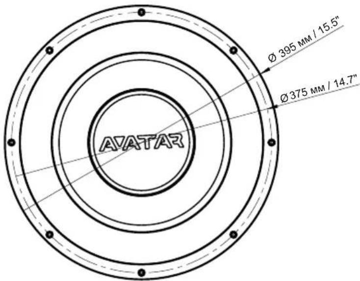 Ø 395 MM / 15.5" Ø 375 MM / 14.7" AVATAR
