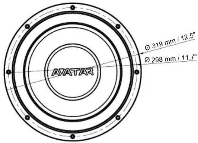 Ø 319 mm / 12.5" Ø 298 mm / 11.7" AVATAR