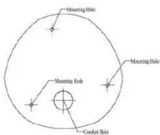 Mounting Hole Mounting Hole Mounting Hole Conduit Hole