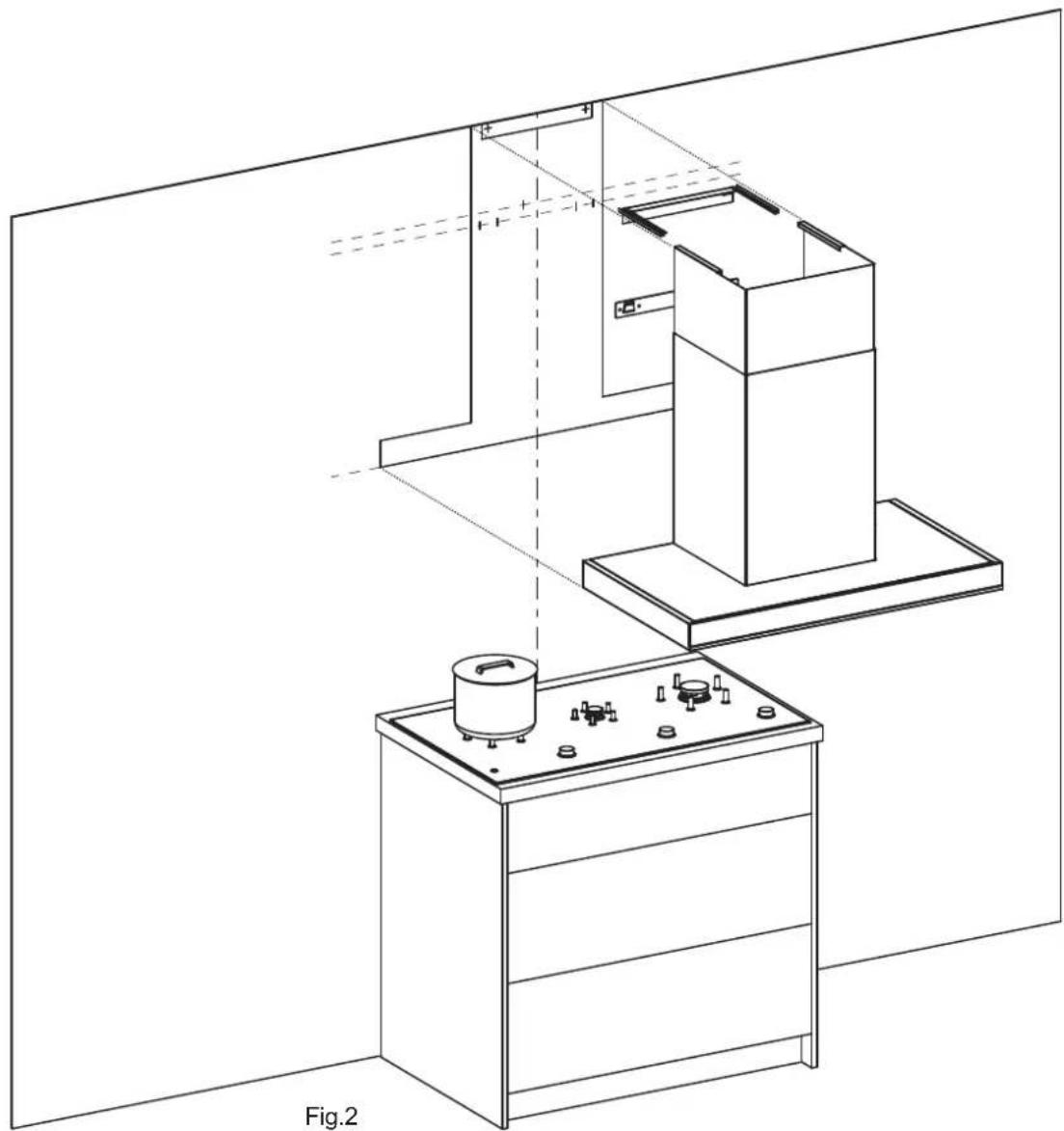HAIER HH-T900GC - Install the decorative cover holder (if inner decorative cover extension is to be used) - 2