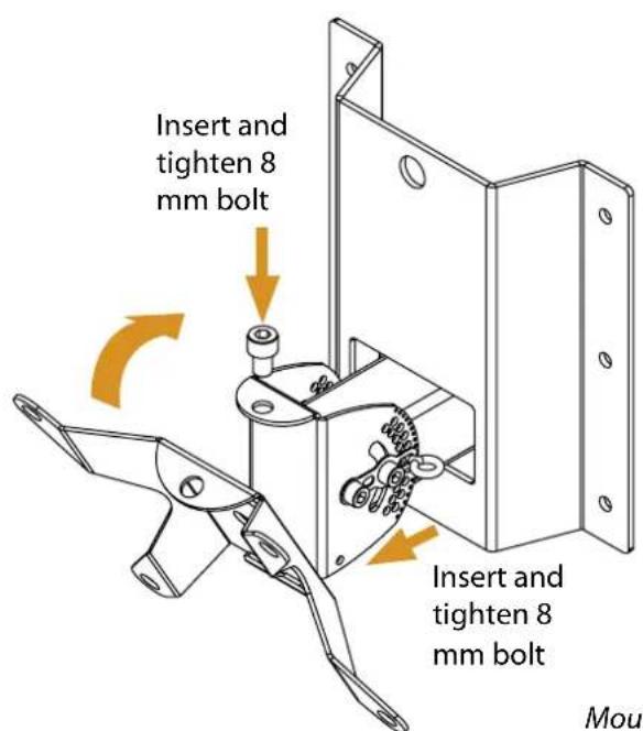 Insert and tighten 8 mm bolt Insert and tighten 8 mm bolt Mou