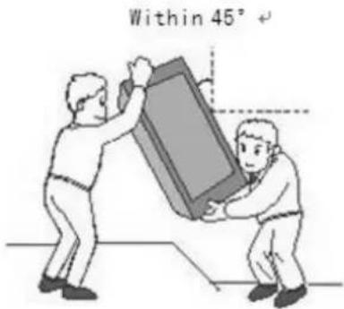 Within 45°