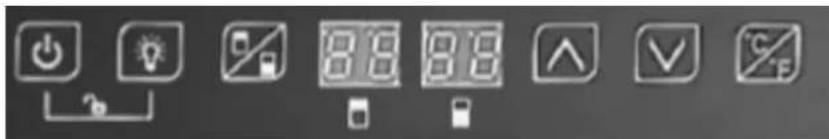 Toolbar with function icons including power, light bulb, battery, and camera control buttons