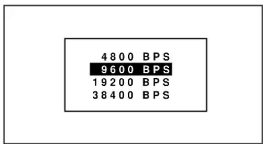 4800 BPS 9600 BPS 19200 BPS 38400 BPS