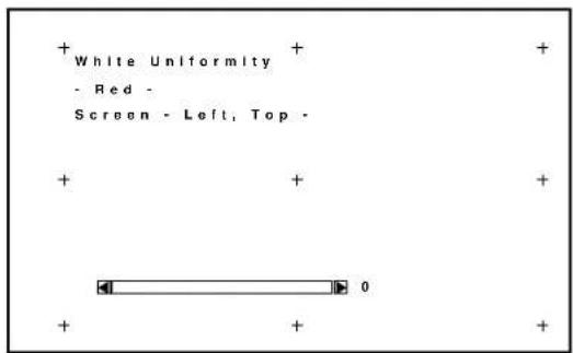 White Uniformity - Red - Screen - Left, Top -
