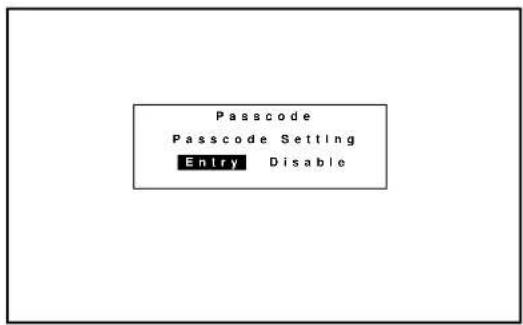 Passcode Passcode Setting Entry Disable