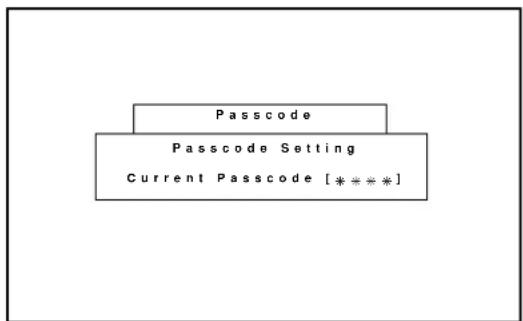 Passcode Passcode Setting Current Passcode [****]