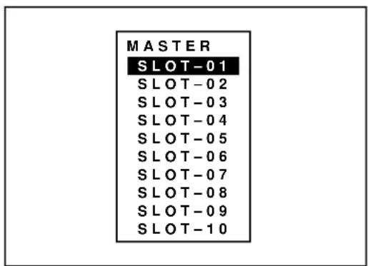 MASTER SLOT-01 SLOT-02 SLOT-03 SLOT-04 SLOT-05 SLOT-06 SLOT-07 SLOT-08 SLOT-09 SLOT-10