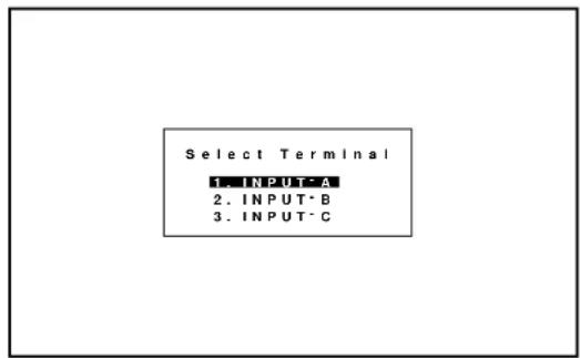 Select Terminal 1. INPUT-A 2. INPUT-B 3. INPUT-C