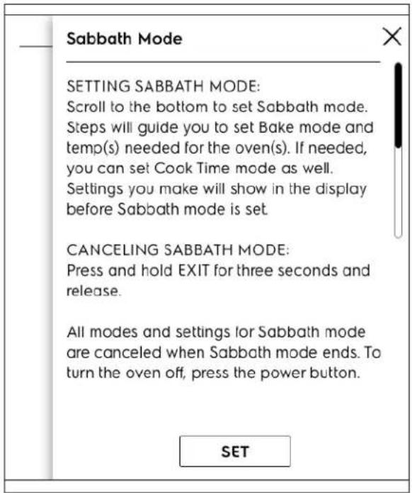 FRIGIDAIRE GCWS2438AW - SETTING SABBATH MODE: - 1