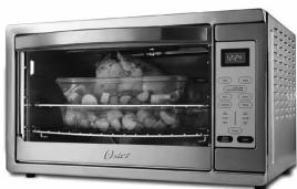 Exterior view of a modern stainless steel microwave oven with open lid and control panel (no visible text or symbols)