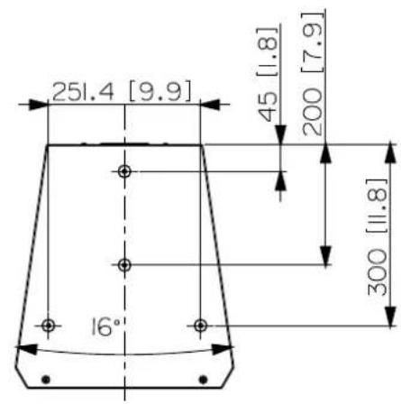 251.4 [9.9] 45 [1.8] 200 [7.9] 300 [11.8] 16°