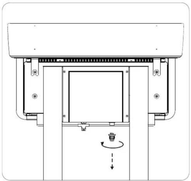 Technical line drawing of a mechanical assembly with no visible text or symbols