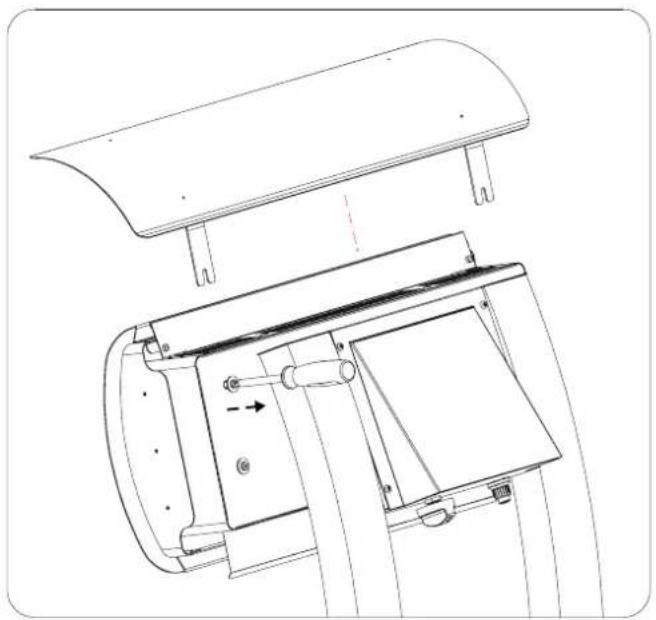 Technical line drawing of a mechanical assembly with no visible text or symbols