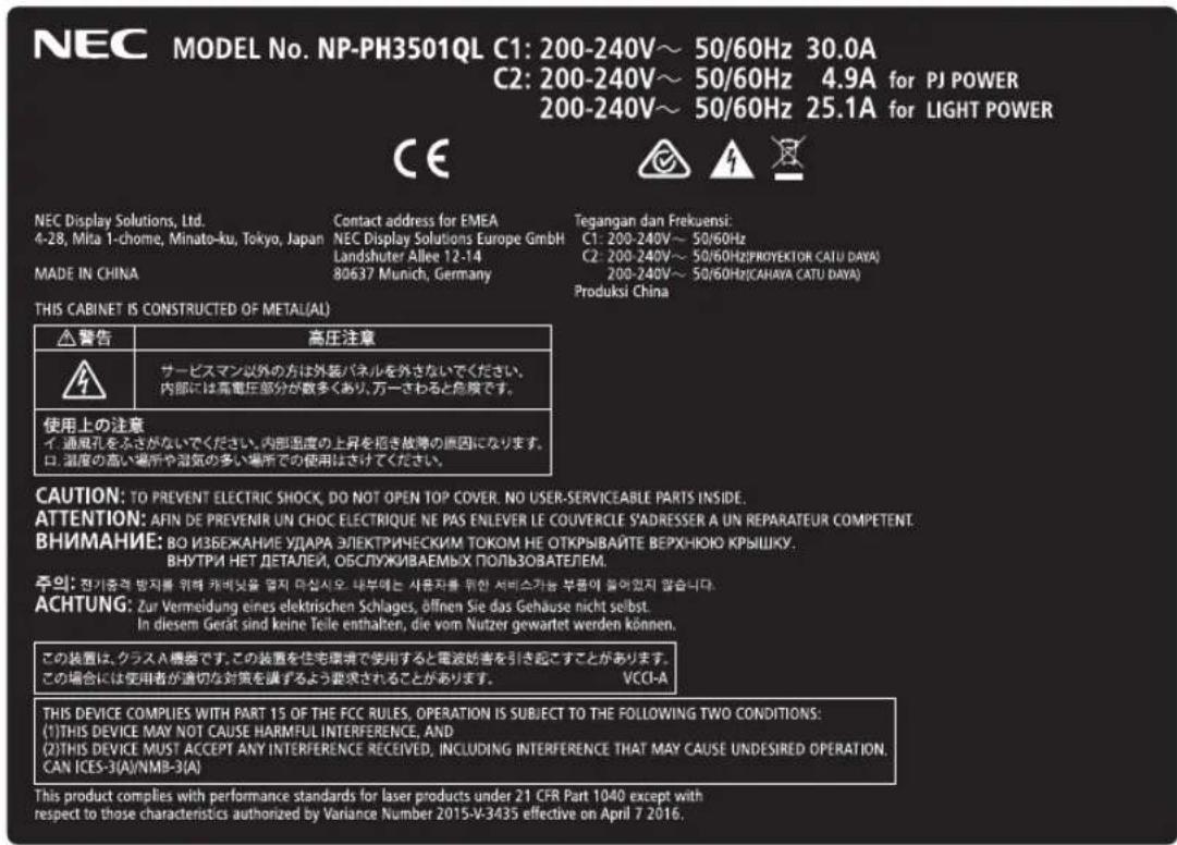 MODEL NO. NP-XXXXXXXX XXXXXXXXX