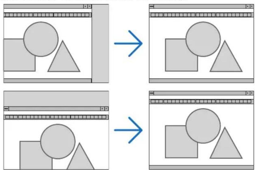 NEC PH2601QL - Adjusting Horizontal/Vertical Position [HORIZONTAL/VERTICAL] - 1