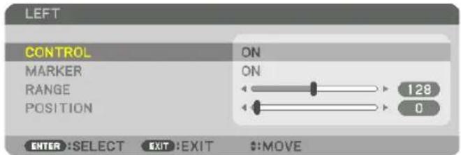 LEFT CONTROL ON MARKER ON RANGE 128 POSITION 0 ENTER :SELECT EXIT :EXIT $:MOVE