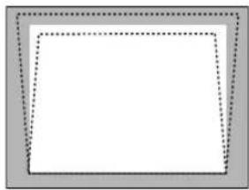 NEC VE282X - Use the ◀ or ▶ button to correct the keystone distortion. - 1