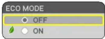 ECO MODE OFF ON