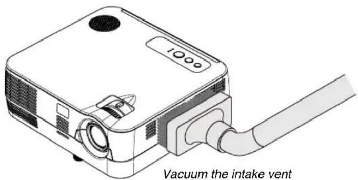 Vacuum the intake vent
