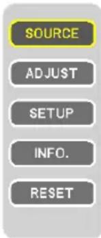 SOURCE ADJUST SETUP INFO. RESET
