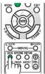 MENU EXIT ENTER +0 zoom - 7 PASE L-LOCK MOUSE R-LOCK ECO OUTPUT OUTPUT +0 FOCUS AMOUNT VOLT
