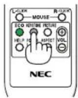 NEC VE282X - Press the KEYSTONE button. - 2