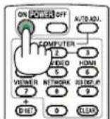 NEC VE282X - Press the ⏻ (POWER) button on the projector cabinet or the POWER ON button on the remote control. - 2
