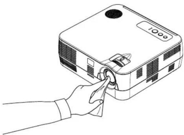 NEC VE282X - Note on Cleaning the Lens - 1