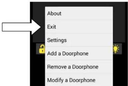 About Exit Settings Add a Doorphone Remove a Doorphone Modify a Doorphone