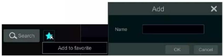 Search Add to favorite Add Name OK Cancel