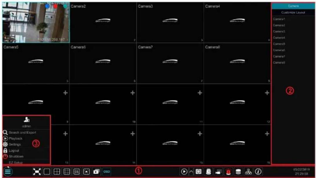 Speco Technologies H16HRLN - Main Interface Introduction - 1