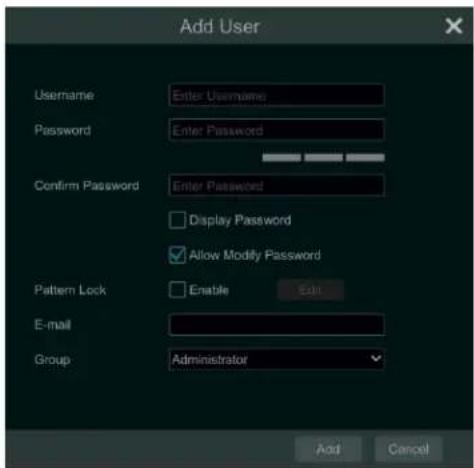 Speco Technologies H16HRLN - Add User - 1
