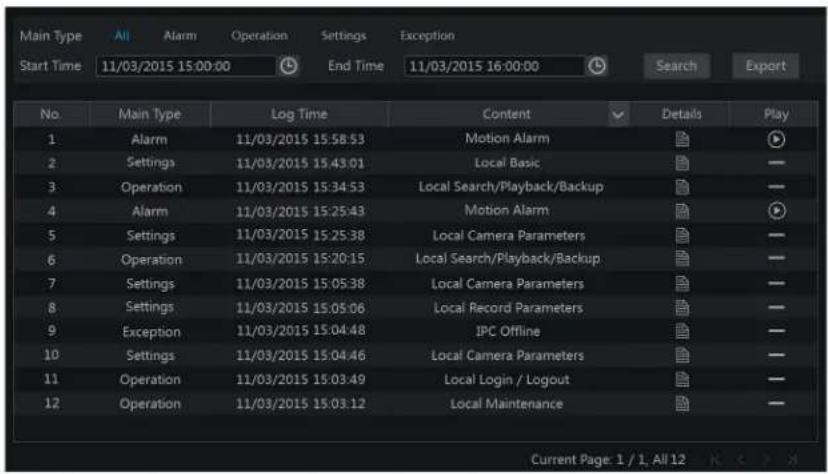 Speco Technologies H16HRLN - View Log - 1